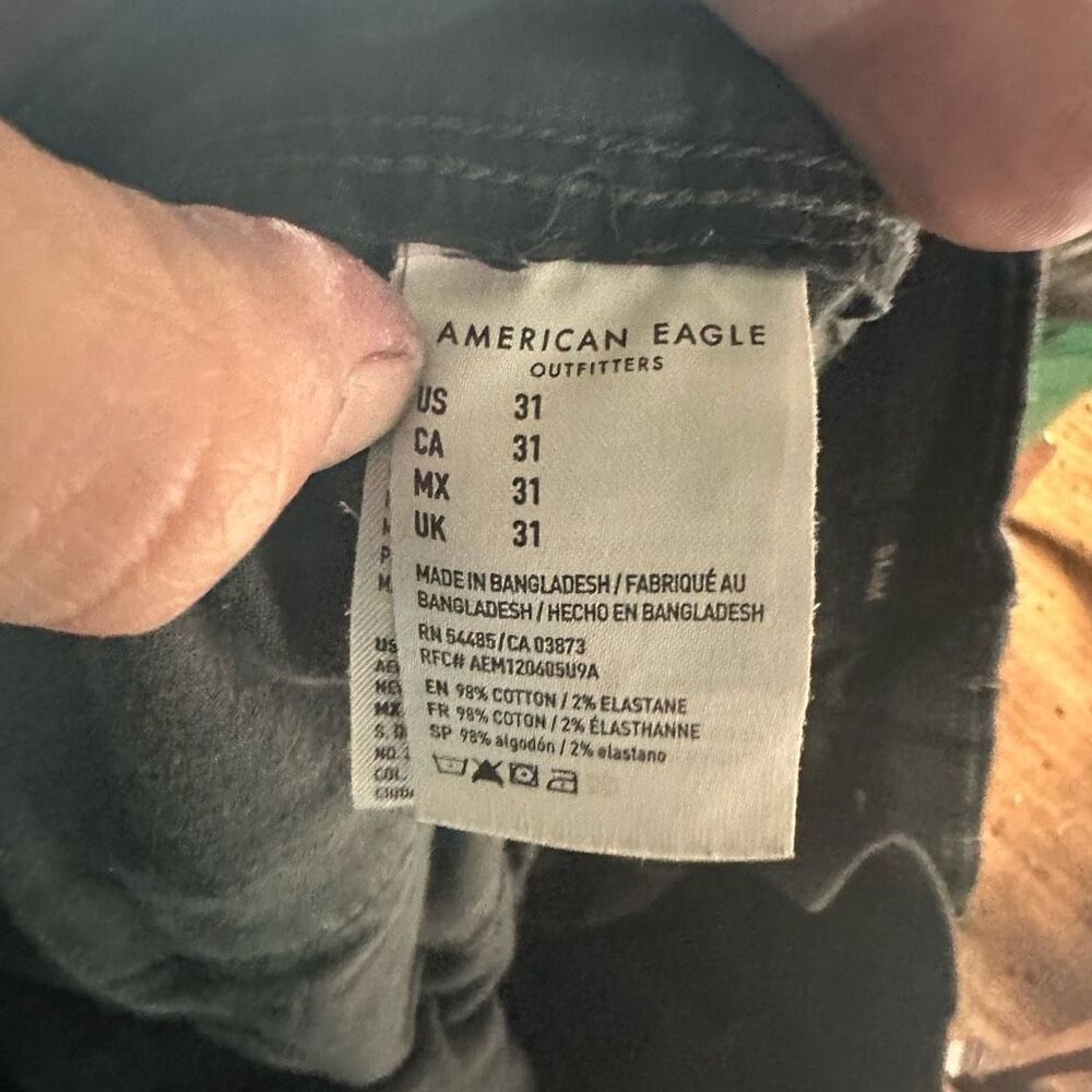 American Eagle gray slim flat front flex size 31 … - image 2